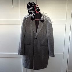 Halloween costume Jacket and Beanie Home Alone inspired Harry Lime   1 - Herringbone Jacket ASOS brand size Large with feathers