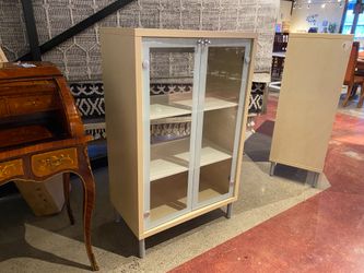 IKEA Magiker Double Glass Door Cabinet