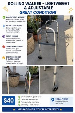 Rolling Walker with Wheels