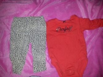 Carter's 6 Months Long Sleeve Onesie and Pants