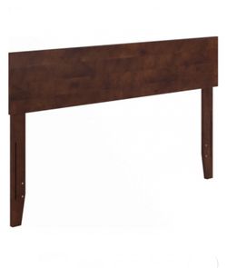 🛏️ Orlando Full Headboard – Antique Walnut Modern Minimal Design with Built-In USB Charging