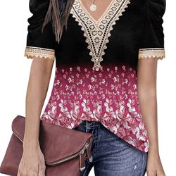 Women's Oversized T Shirts Short Sleeve (L)