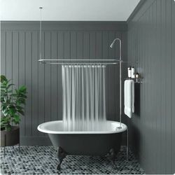 Clawfoot Tub Add-A-Shower Bathtub to Shower Conversion Kit