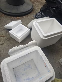 Coolers styrofoam.  And 10 plus ice packs.