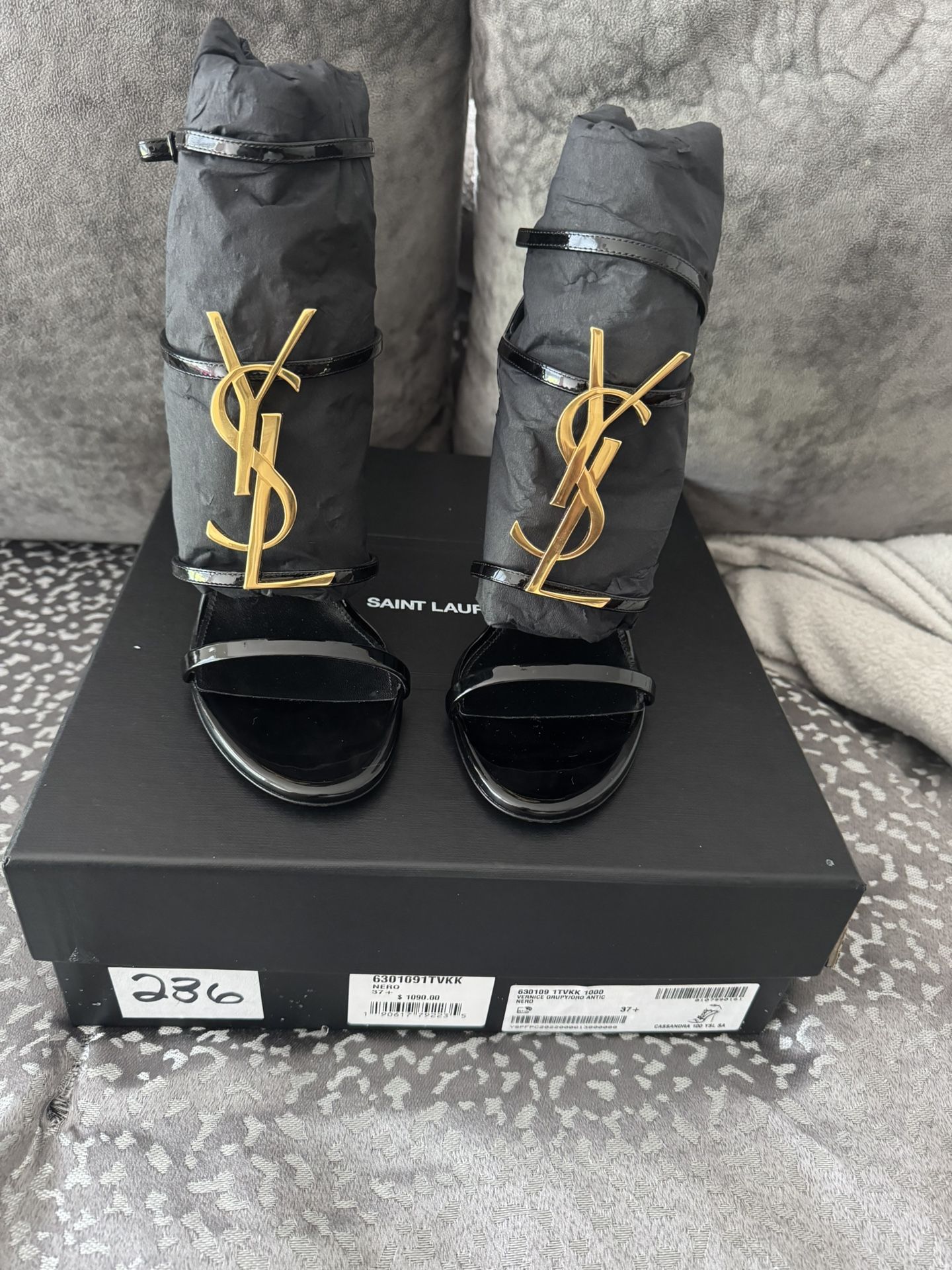 Black YSL Heels