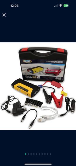 12V High Power Automobile Emergency Mobile Power Supply Jump Starter for Cars with LED Lighting Charging, 3-Bright Emergency Lights