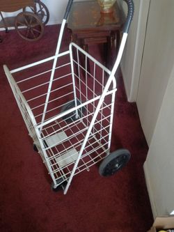 Wire folding shopping cart $10