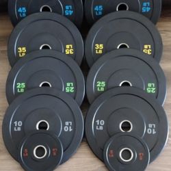OLYMPIC BUMPER WEIGHT PLATES.