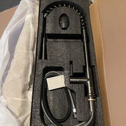 Glacier Bay 25 in. Drop-In Single Bowl 18 Gauge Gunmetal Black Stainless Steel Kitchen Sink with Black 