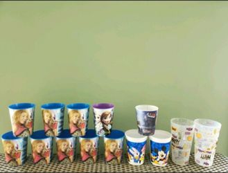 Lot of 14 Kids Plastic Cups