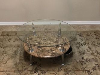 Mid-century Modern Coffee Table And End Table Glass