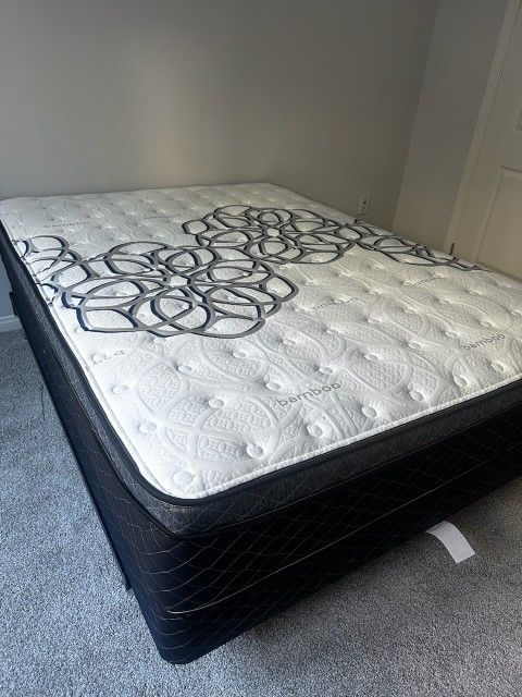 🟪queen Size Pillow Top Mattress 12