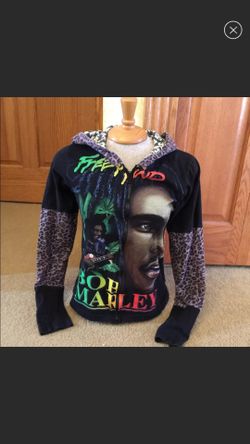 Custom Bob Marley zip up hoodie jacket
