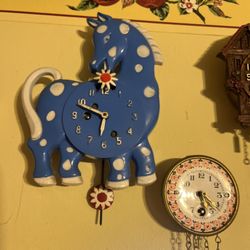 Westclox Blue Horse Clock