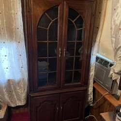1980s Solid Wood Cabinet 