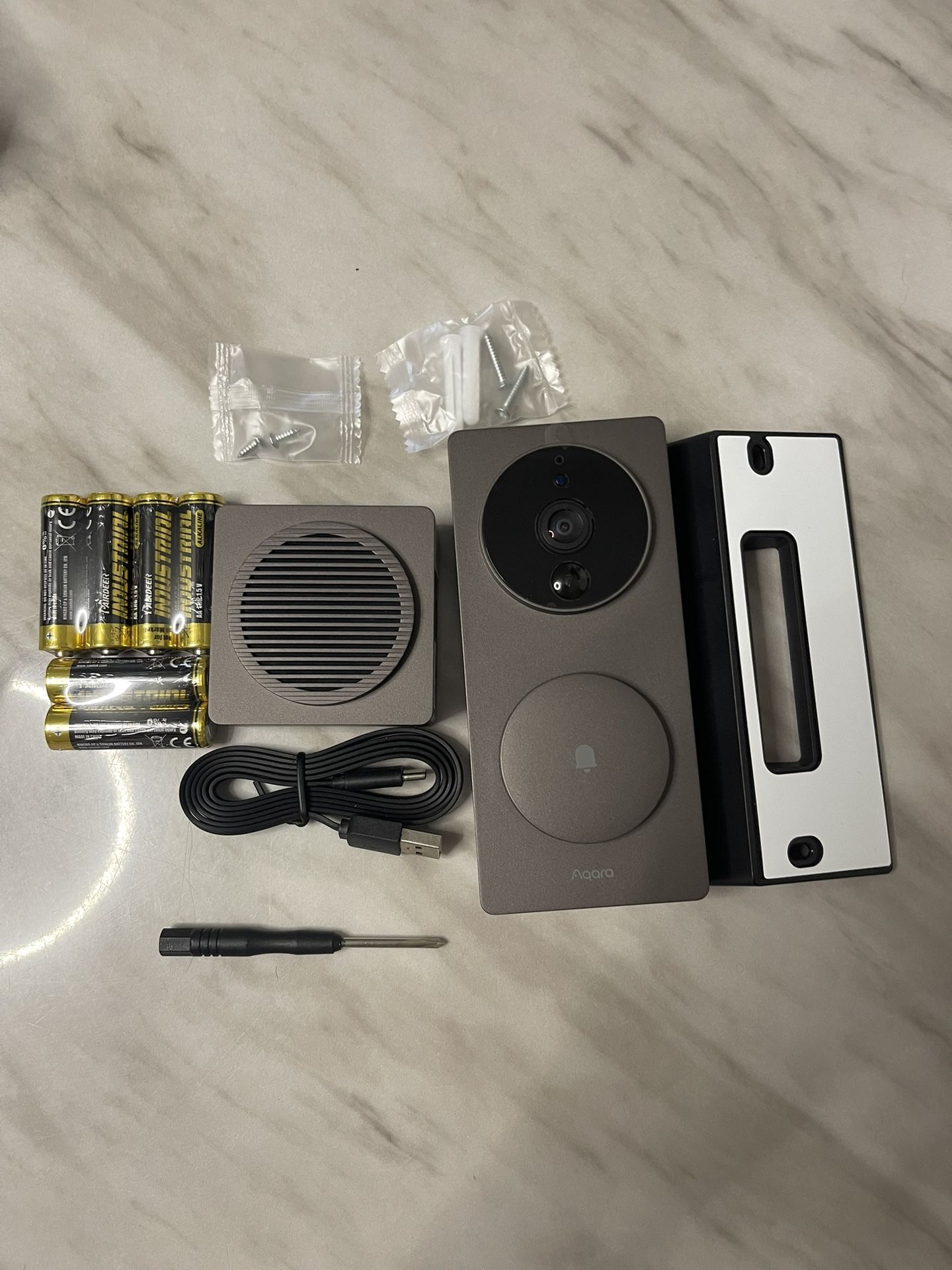 Aqara Video Doorbell G4 (Chime Included), 1080p FHD HomeKit Secure Video Doorbell Camera, Local Face Recognition and Automations, Wireless or Wired, S