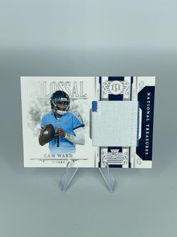 2025 National Treasures Cam Ward Rookie Colossal Patch /49 RC Titans
