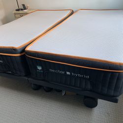 Split King Nectar Premier Copper Mattress - Like New !