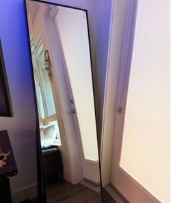 Full-Length Floor Mirror Black Frame