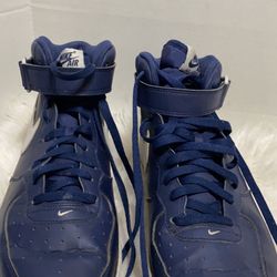 Size 10.5 - Nike Air Force 1 Mid '07 Midnight Navy Blue 2016