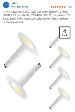 4 Inch Adjustable 5CCT LED Can Light Retrofit