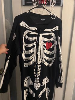 Old Navy Skeleton One-Piece Pajama Costume