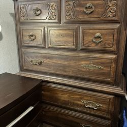 Tall Mid-Century Antique Dresser 