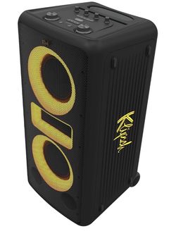 Klipsch New York Music City Party Speaker - Professional Grade Dual 8" woofers, Five Light Show Settings, 12 Hour Battery Life, Trolley Wheels, and mi