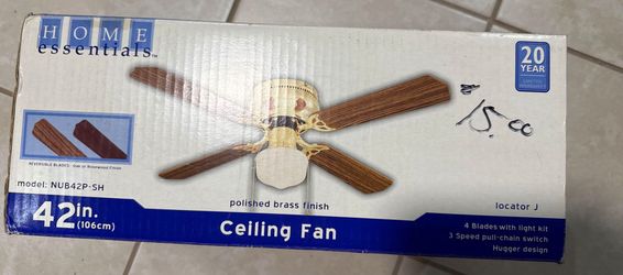 Home Essentials 42-Inch Ceiling Fan with Light Kit