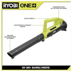 Ryobi Leaf Blower w/ Battery & Charger