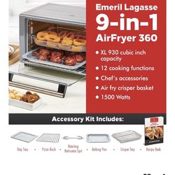 Emeril Lagasse Everyday 360 Air Fryer/ Oven. 12 Function 