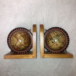 Vintage Globe Bookends Thumbnail