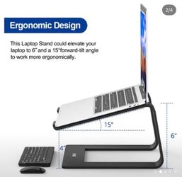 Aluminum Laptop Stand – Silver – Brand New