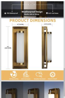 Brand New Outdoor Wall Light 