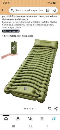Camping Mattress, Compact Inflatable Portable Mat, pad for Camping, Backpacking, Hiking, (74" x 25")
