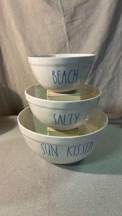 Rae Dunn Melamine 3 Piece Bowl Set. Rare Find