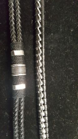Leather and stainless steel