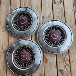 THREE 75 76 77 78 Ford LTD Crown Victoria Vic Hubcap Rim Wheel Cover Hub Cap 15"