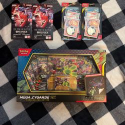 Pokemonpacks Mega Zygarde EX Premium Collection + One Piece Time of Battle Packs