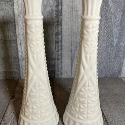 Vintage Anchor Halking Milk Glass Vase