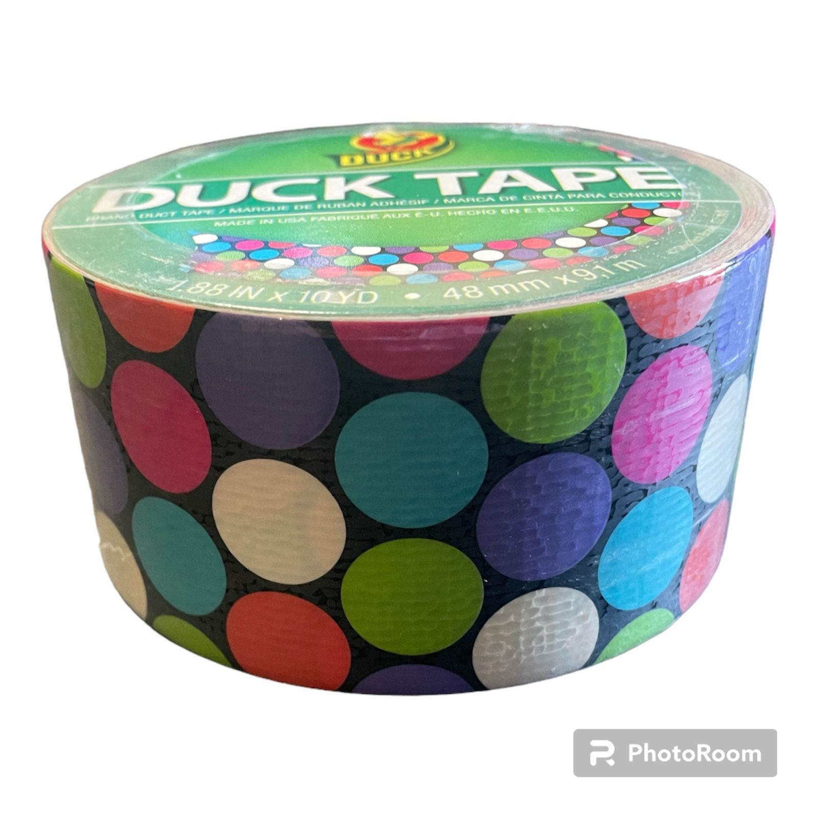 Duck Brand Multi-Color Polka Dot Duct Tape Discontinued New Packaging