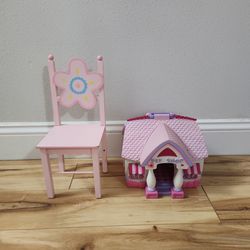   American Girl doll chair ( DOLL NOT INCLUDED) and Doll House