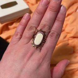 Adjustable Enamel And Gold Ring