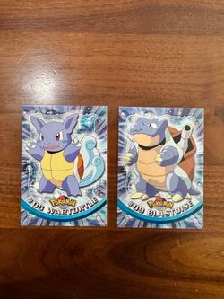 Vintage Pokémon Topps Chrome Wartortle & Blastoise #08-09