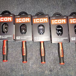 Icon G2 6 1/2" Standard Ratchets (1/4" Drive)