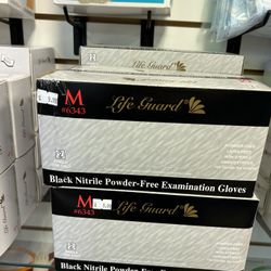 Medium Nitrile Gloves. 100 Per Box 