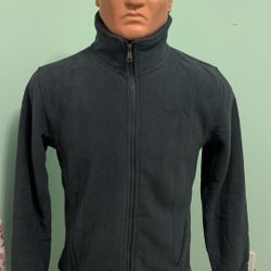 Fleece Sweater Full-Zip Men's Size Small Blue Polyester Long Sleeve Dark grey Size S BRAND NEW