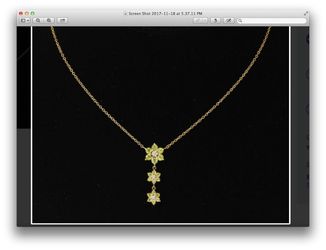 14K Gold 17” Chain with Peridot Pendant