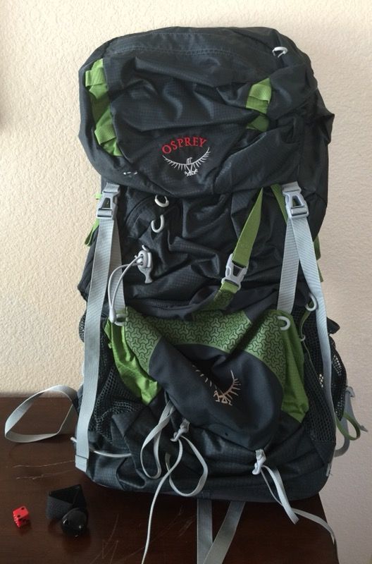 Hiking backpack, Osprey Exos 46, large, never used!