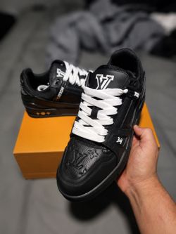 LV Trainer Black Sneakers Size 8 | Luxury Designer Style